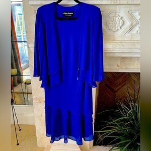 JEANNE ALEXANDER By Alex Evenings 2 pc Jacket and Dress Size 12